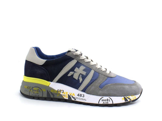 PREMIATA Lander Sneaker Suede Degradè Grey Navy LANDER4587 - Sandrini Calzature e Abbigliamento