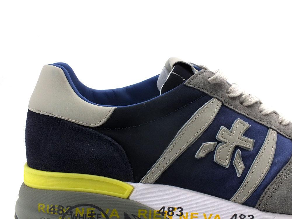 PREMIATA Lander Sneaker Suede Degradè Grey Navy LANDER4587 - Sandrini Calzature e Abbigliamento