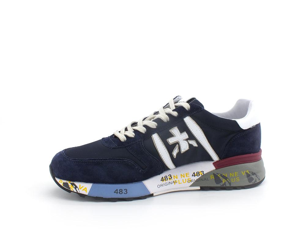 PREMIATA Lander Sneaker Suede Retro Blue White LANDER5675 - Sandrini Calzature e Abbigliamento