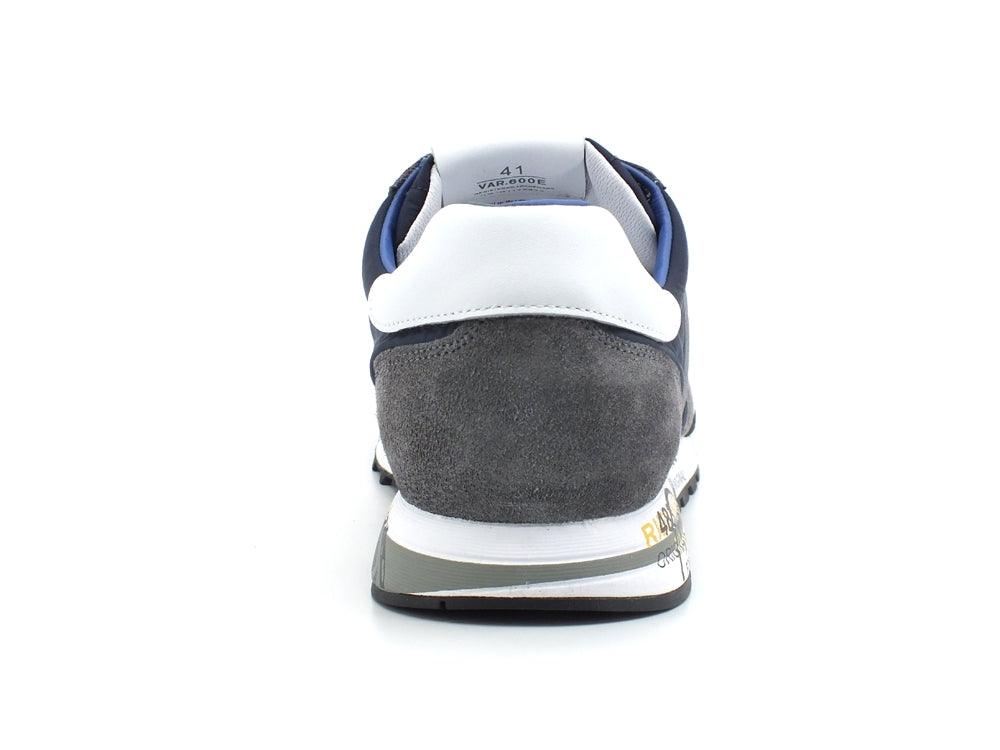 PREMIATA Lucy Sneaker Suede Logo Blue Grey LUCY600E - Sandrini Calzature e Abbigliamento