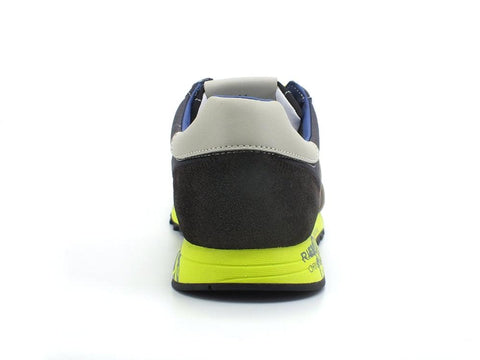 PREMIATA Lucy Sneaker Suede Logo Grey Yellow Fluo LUCY1313E - Sandrini Calzature e Abbigliamento