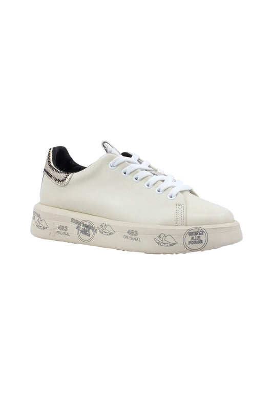PREMIATA Sneaker Donna Cream White Glitter BELLE-6548 - Sandrini Calzature e Abbigliamento