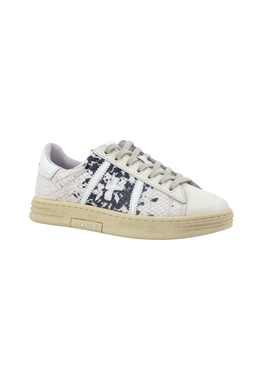PREMIATA Sneaker Donna Croco White Black RUSSELLD-6504 - Sandrini Calzature e Abbigliamento