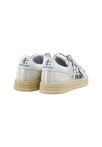 PREMIATA Sneaker Donna Croco White Black RUSSELLD-6504 - Sandrini Calzature e Abbigliamento