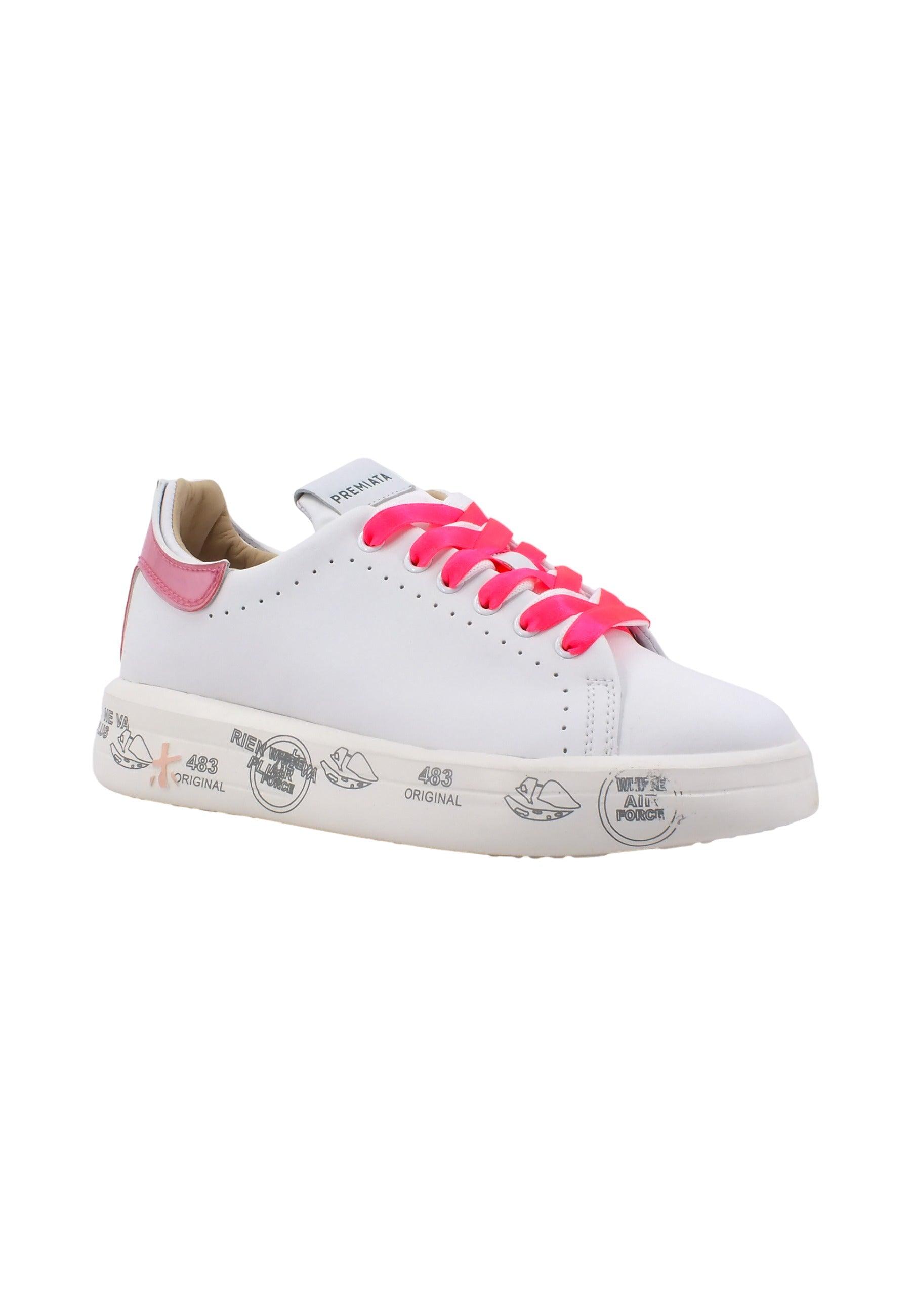 PREMIATA Sneaker Donna White Fuxia BELLE6281 - Sandrini Calzature e Abbigliamento