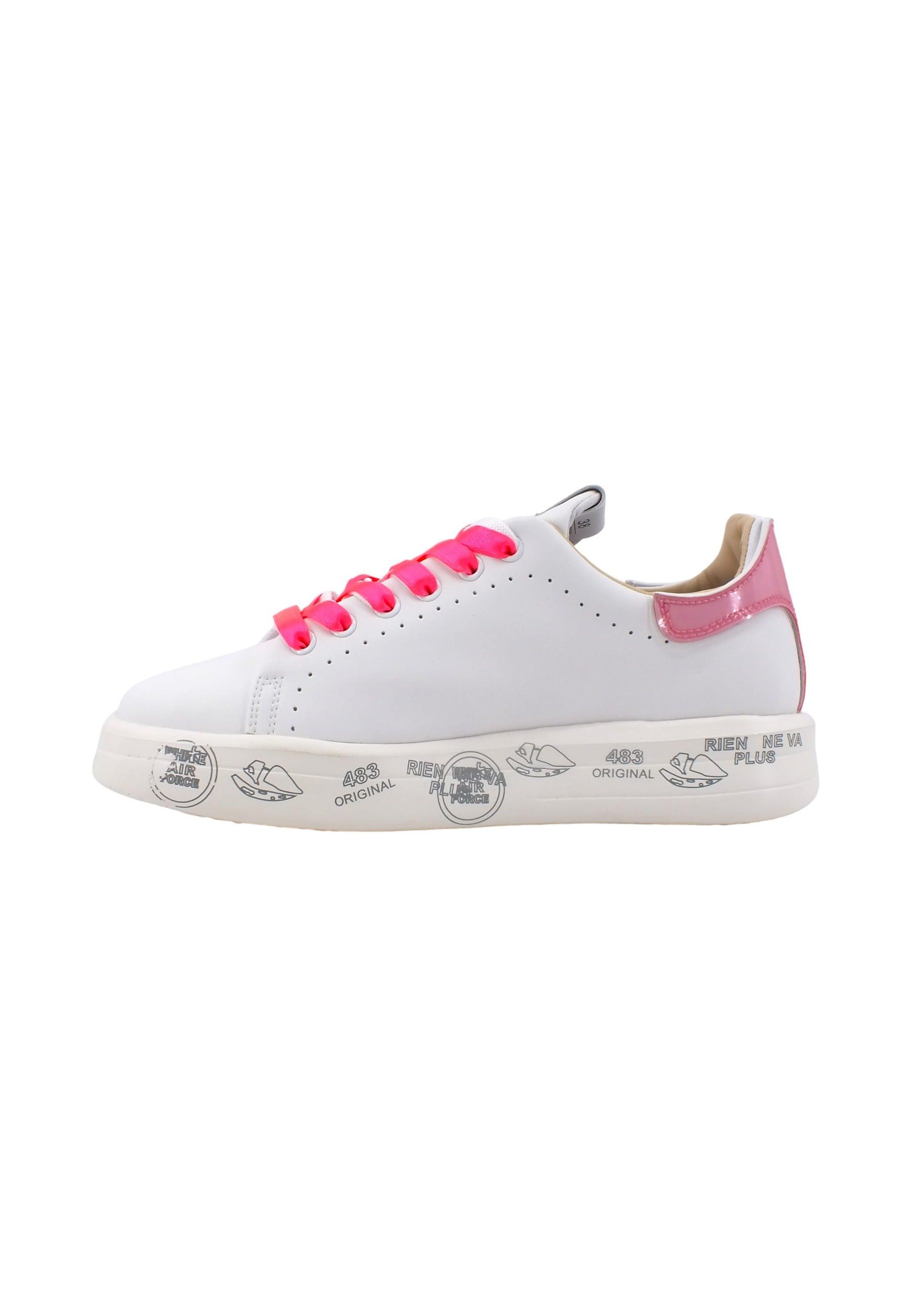 PREMIATA Sneaker Donna White Fuxia BELLE6281 - Sandrini Calzature e Abbigliamento