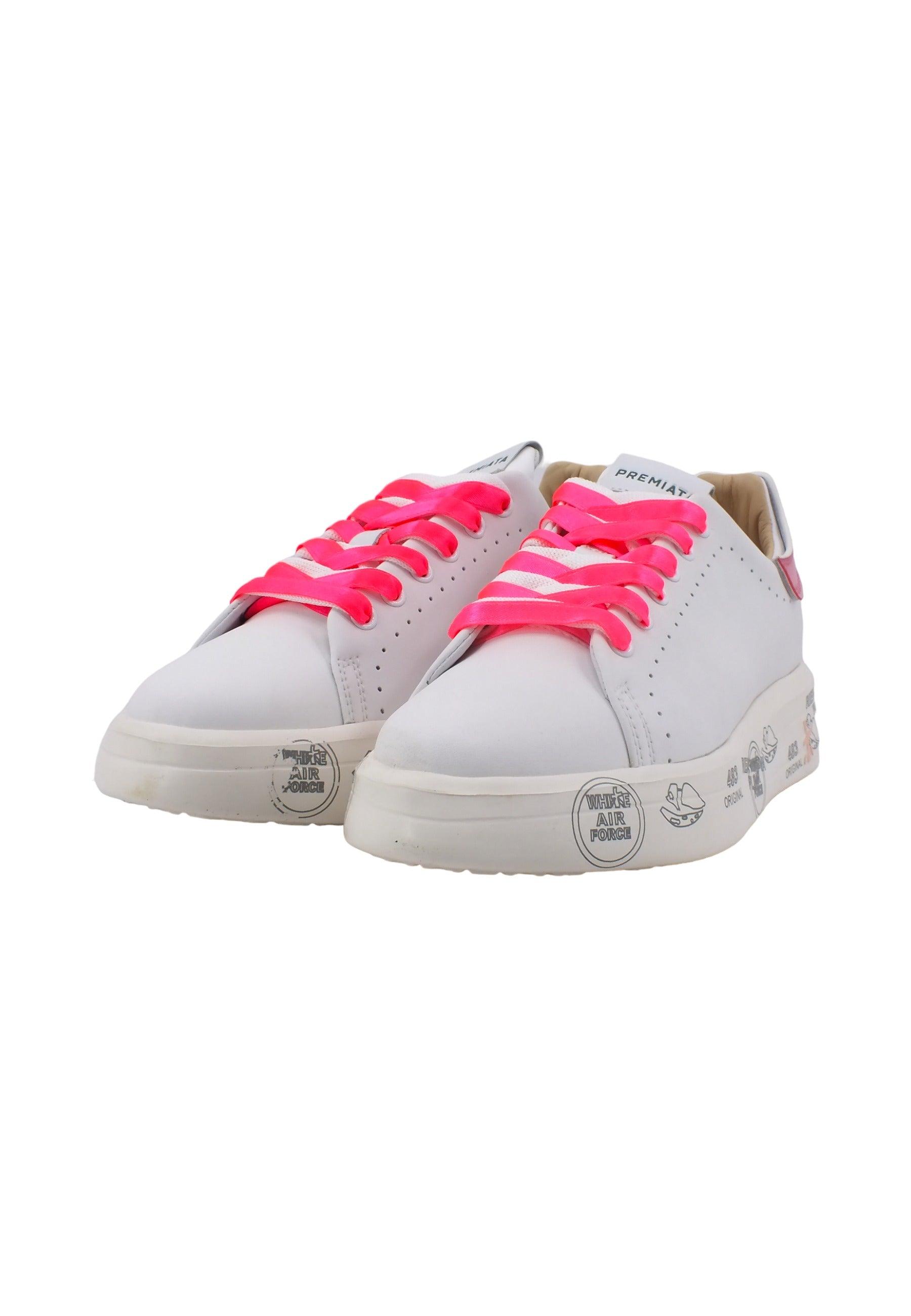 PREMIATA Sneaker Donna White Fuxia BELLE6281 - Sandrini Calzature e Abbigliamento