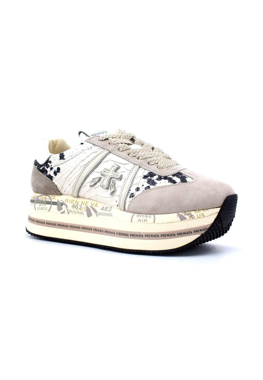 PREMIATA Sneaker Donna White Grey BETH-6497 - Sandrini Calzature e Abbigliamento