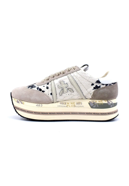 PREMIATA Sneaker Donna White Grey BETH-6497 - Sandrini Calzature e Abbigliamento