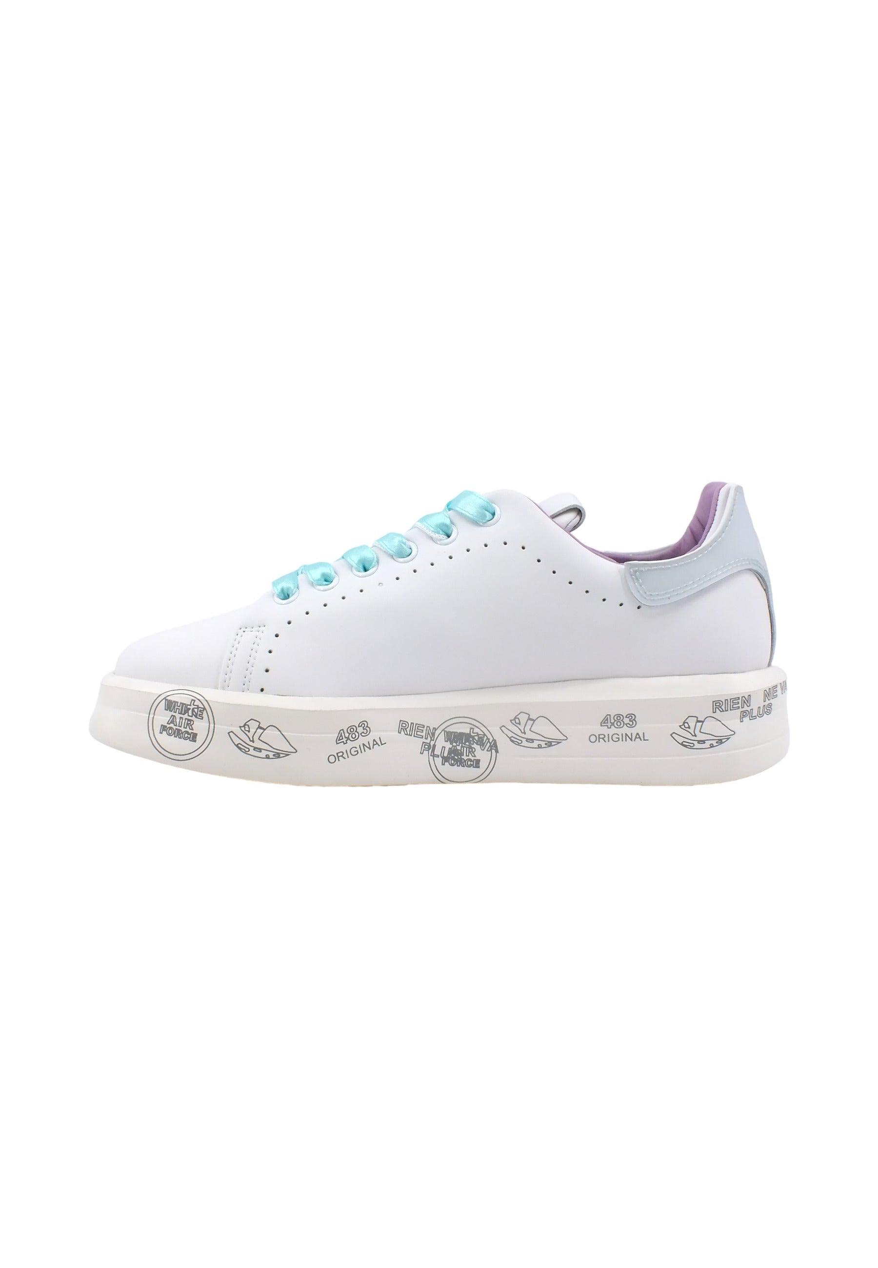 PREMIATA Sneaker Donna White Light Azure BELLE6280 - Sandrini Calzature e Abbigliamento