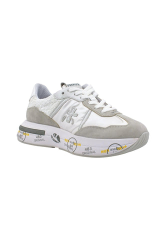 PREMIATA Sneaker Paillettes Donna Light Grey White CASSIE6346 - Sandrini Calzature e Abbigliamento