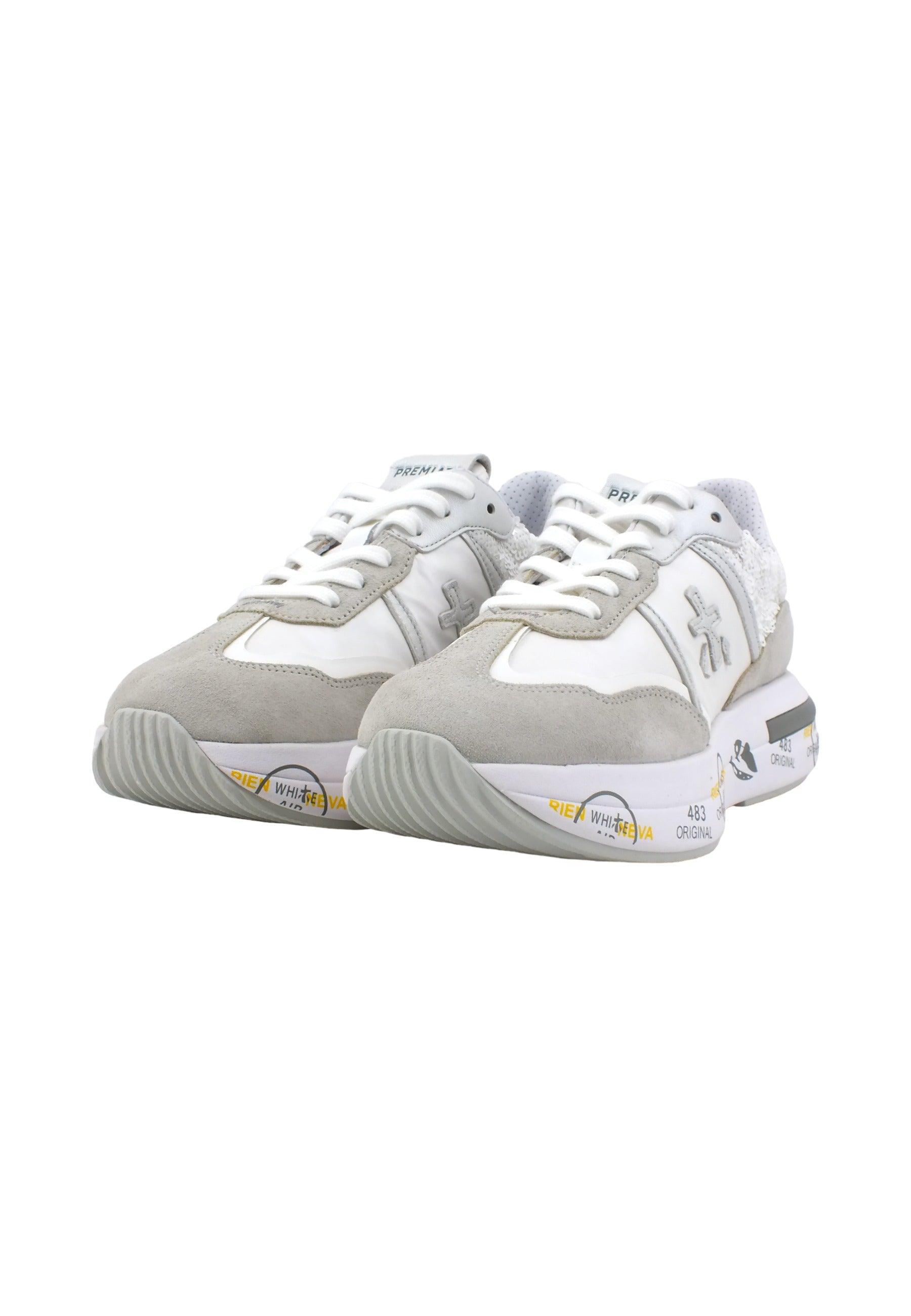 PREMIATA Sneaker Paillettes Donna Light Grey White CASSIE6346 - Sandrini Calzature e Abbigliamento