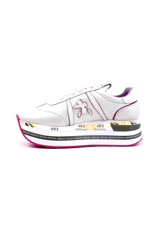 PREMIATA Sneaker Platform Donna White Perl BETH6236 - Sandrini Calzature e Abbigliamento