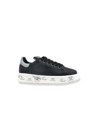 PREMIATA Sneaker Platform Glitter Donna Black Silver BELLE4904 - Sandrini Calzature e Abbigliamento