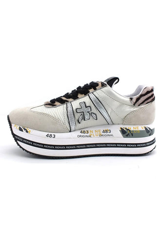 PREMIATA Sneaker Platform Lamè Donna Light Grey BETH6014 - Sandrini Calzature e Abbigliamento