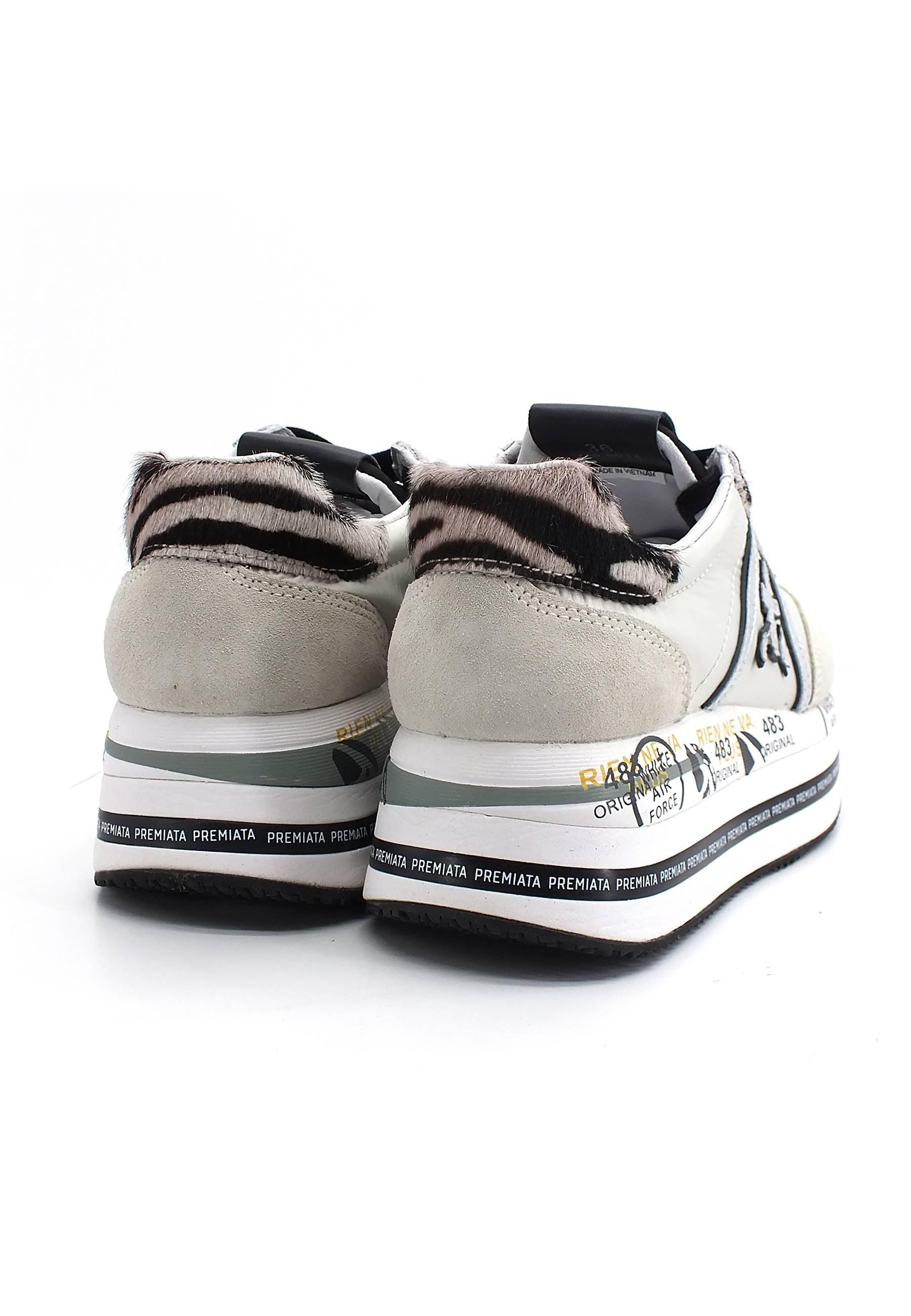 PREMIATA Sneaker Platform Lamè Donna Light Grey BETH6014 - Sandrini Calzature e Abbigliamento