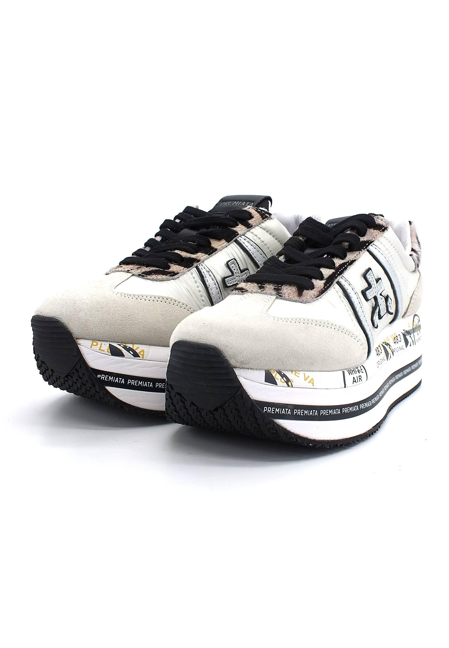 PREMIATA Sneaker Platform Lamè Donna Light Grey BETH6014 - Sandrini Calzature e Abbigliamento