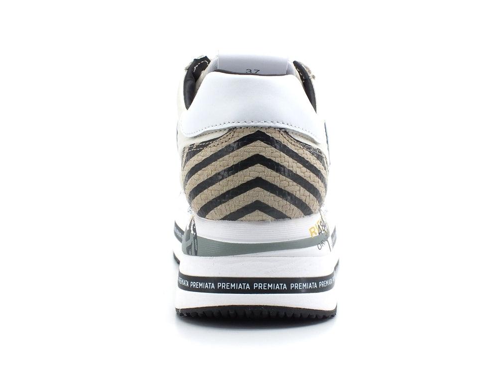 PREMIATA Sneaker Platform Logo Beige White BETH5609 - Sandrini Calzature e Abbigliamento