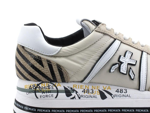 PREMIATA Sneaker Platform Logo Beige White BETH5609 - Sandrini Calzature e Abbigliamento