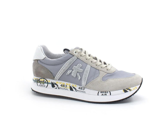 PREMIATA Sneaker Suede Mesh Quilted Grey Silver TRIS5739 - Sandrini Calzature e Abbigliamento