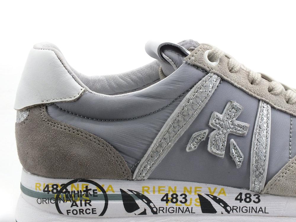 PREMIATA Sneaker Suede Mesh Quilted Grey Silver TRIS5739 - Sandrini Calzature e Abbigliamento