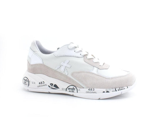 PREMIATA Sneaker Suede Nylon Beige White SCARLETT5707 - Sandrini Calzature e Abbigliamento