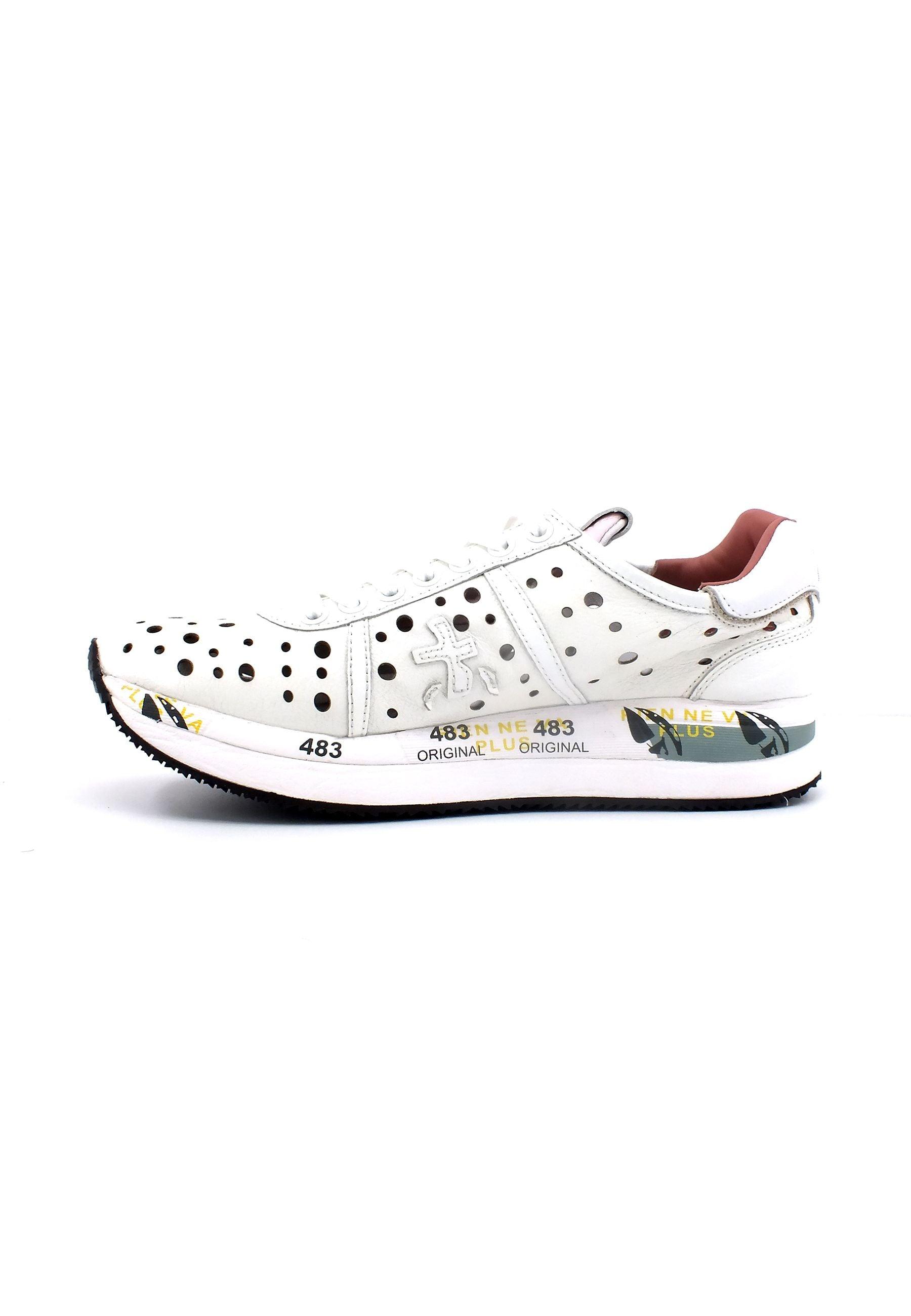PREMIATA Sneaker Traforata Donna White CONNY5640 - Sandrini Calzature e Abbigliamento