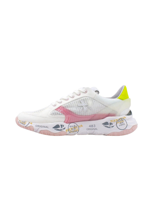 PREMIATA Sneaker Traforata Donna White Yellow BUFFLY6197 - Sandrini Calzature e Abbigliamento
