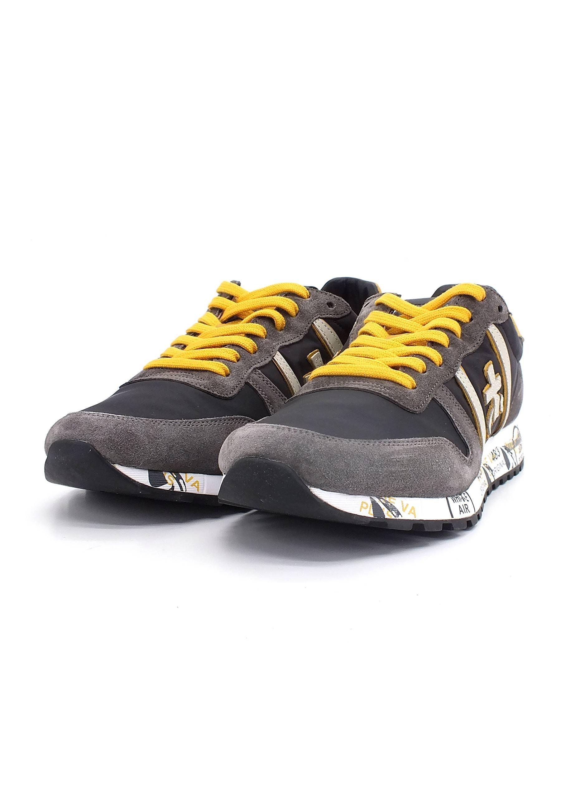 PREMIATA Sneaker Uomo Grigio Anthracite Senape ERIC4944 - Sandrini Calzature e Abbigliamento