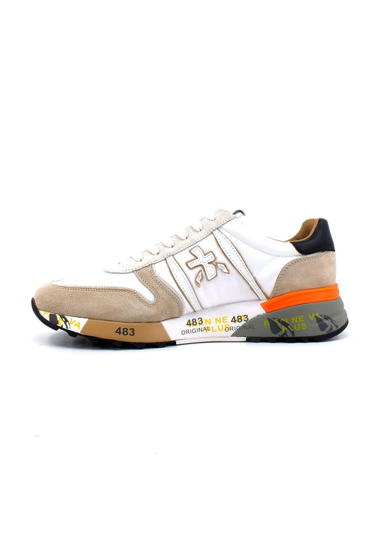PREMIATA Sneaker Uomo Light Brown White LANDER5678 - Sandrini Calzature e Abbigliamento