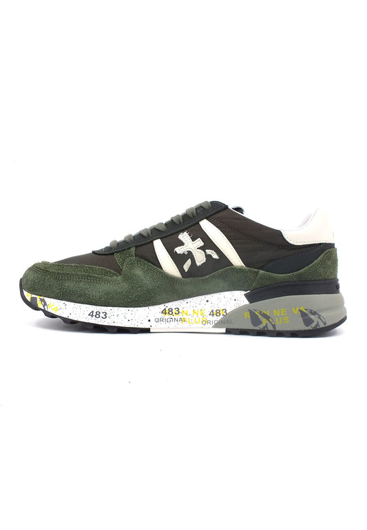 PREMIATA Sneaker Uomo Military Green White LANDECK-6403 - Sandrini Calzature e Abbigliamento