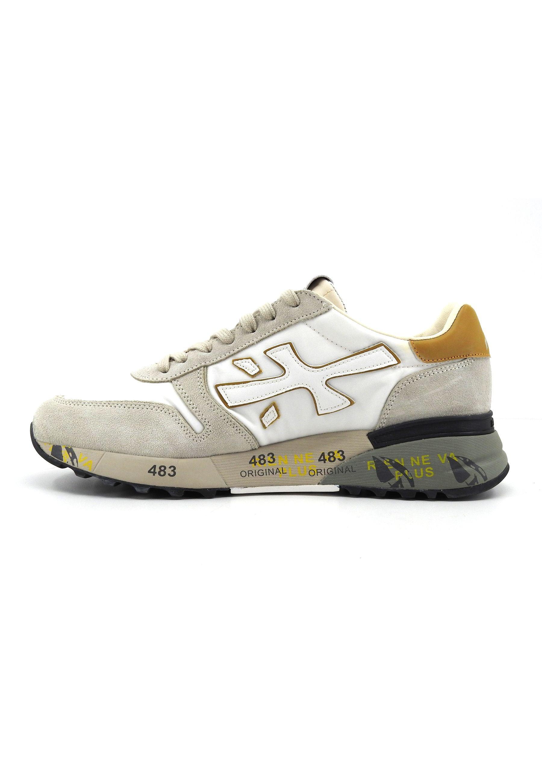 PREMIATA Sneaker Uomo White Grey MICK-6613 - Sandrini Calzature e Abbigliamento