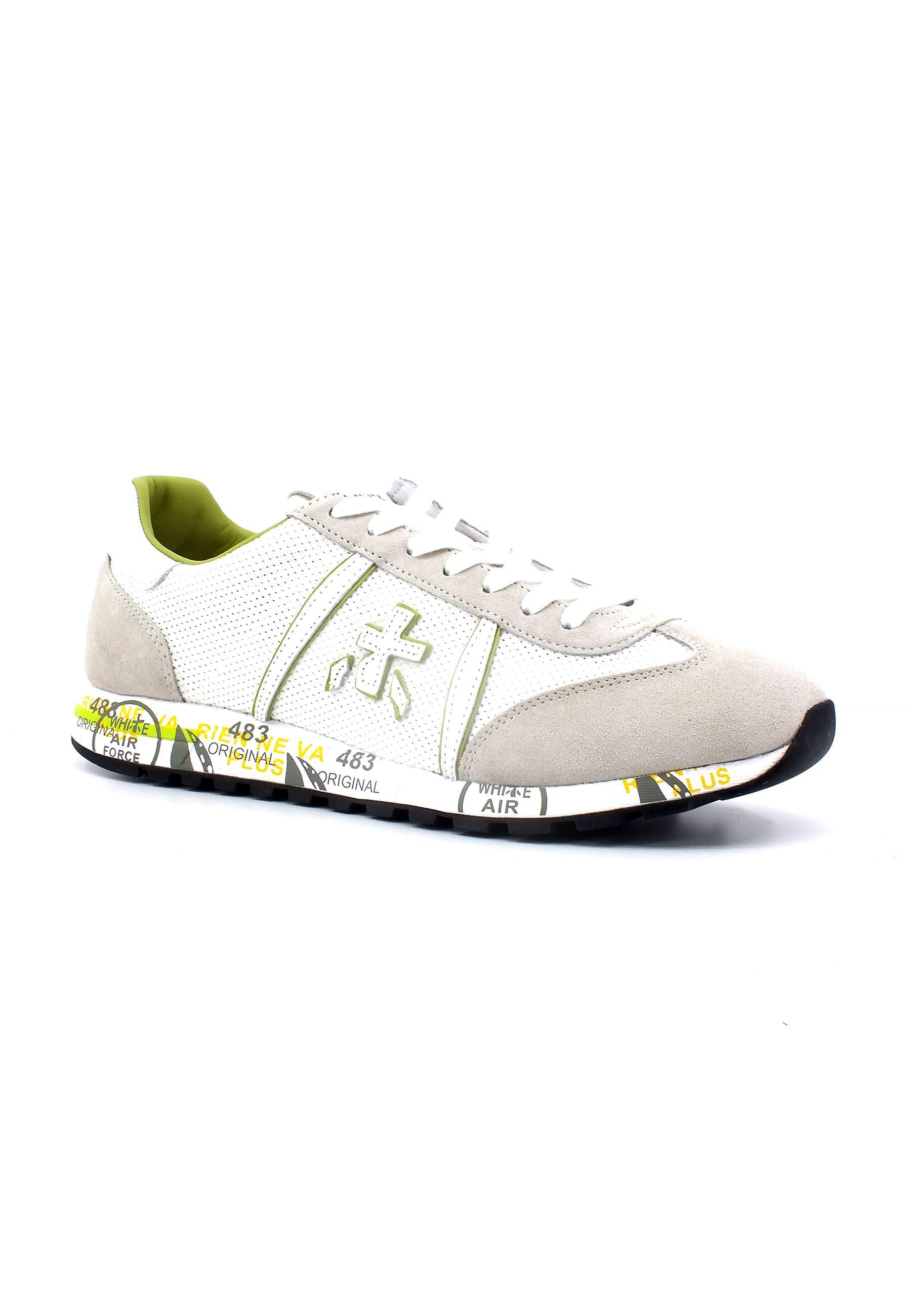 PREMIATA Sneaker Uomo White Grey Verde LUCY6148 - Sandrini Calzature e Abbigliamento