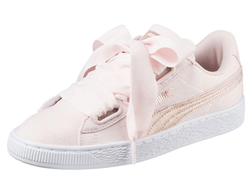 PUMA Basket Heart Pearl White Rose Gold 366495 02 - Sandrini Calzature e Abbigliamento