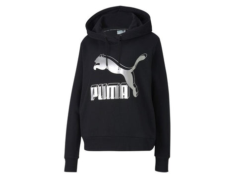 PUMA Classic Logo Hoody Felpa Black Silver 59520171 - Sandrini Calzature e Abbigliamento