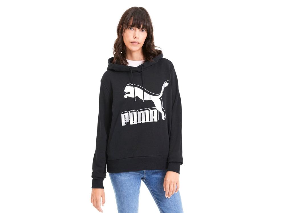 PUMA Classic Logo Hoody Felpa Black Silver 59520171 - Sandrini Calzature e Abbigliamento