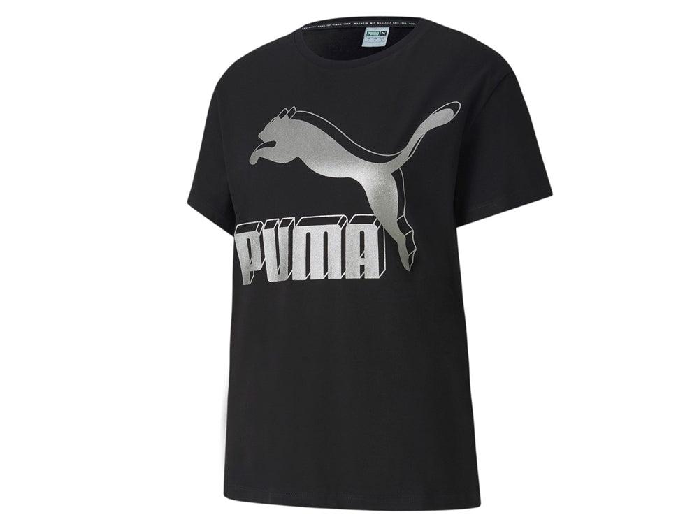 PUMA Classic Logo Tee T-Shirt Black Metallic 59551471 - Sandrini Calzature e Abbigliamento