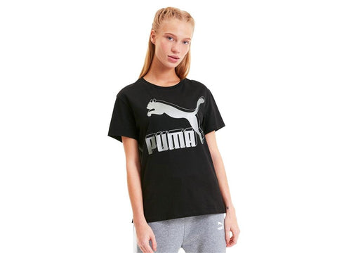 PUMA Classic Logo Tee T-Shirt Black Metallic 59551471 - Sandrini Calzature e Abbigliamento