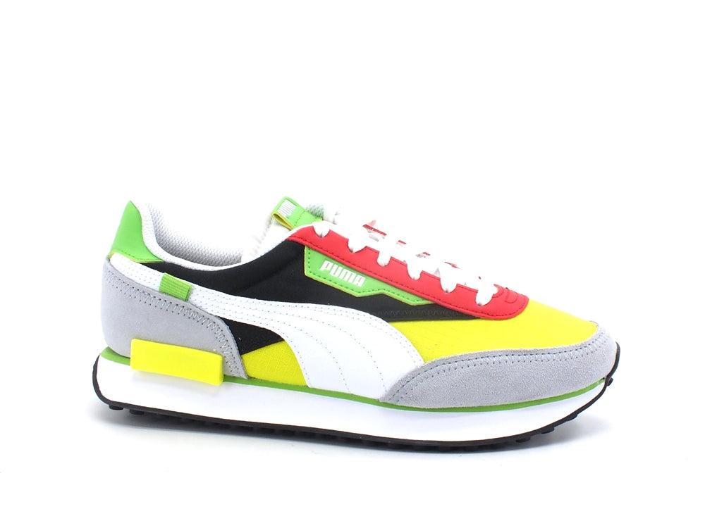 PUMA Future Rider Play On Sneaker Blue White Yellow 371149 73 - Sandrini Calzature e Abbigliamento