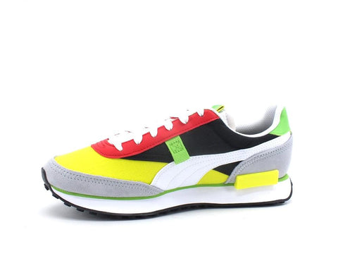 PUMA Future Rider Play On Sneaker Blue White Yellow 371149 73 - Sandrini Calzature e Abbigliamento
