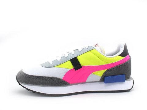 PUMA Future Rider Play On Sneaker Donna White Castelrock Yellow 371149 02 - Sandrini Calzature e Abbigliamento