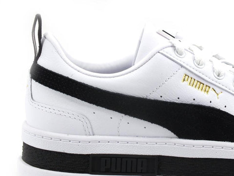 PUMA Mayzel Lth Wn's Sneaker White Black 381983 01 - Sandrini Calzature e Abbigliamento