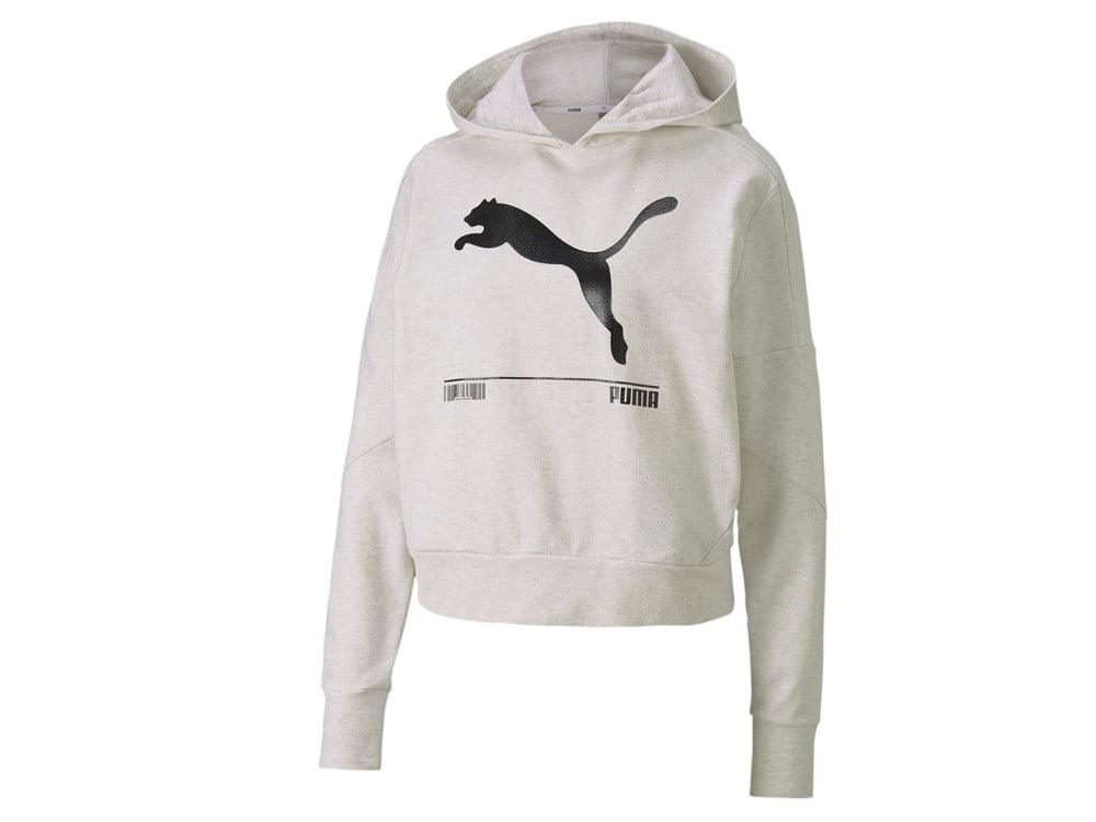 PUMA Nu-Tility Hoody Felpa White Heather 58138219 - Sandrini Calzature e Abbigliamento