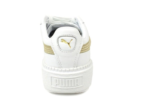 PUMA Platform Trace Varsity WN'S White Metallic Gold 367728 02 - Sandrini Calzature e Abbigliamento