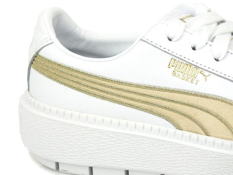 PUMA Platform Trace Varsity WN'S White Metallic Gold 367728 02 - Sandrini Calzature e Abbigliamento