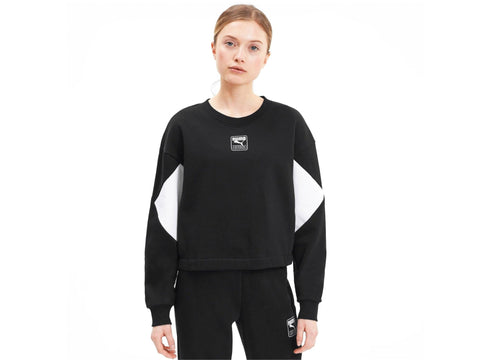 PUMA Rebel Crew Felpa Donna Black 583560 01 - Sandrini Calzature e Abbigliamento