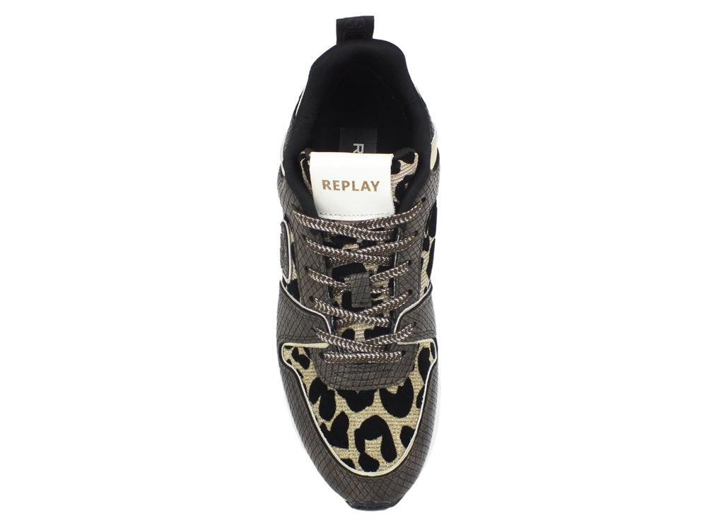 REPLAY Sneaker Leopard Brown RS360025S - Sandrini Calzature e Abbigliamento