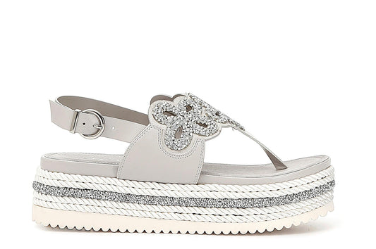 SANDALO INFRADITO DECORAZIONE FIORI STRASS - Sandrini Calzature e Abbigliamento
