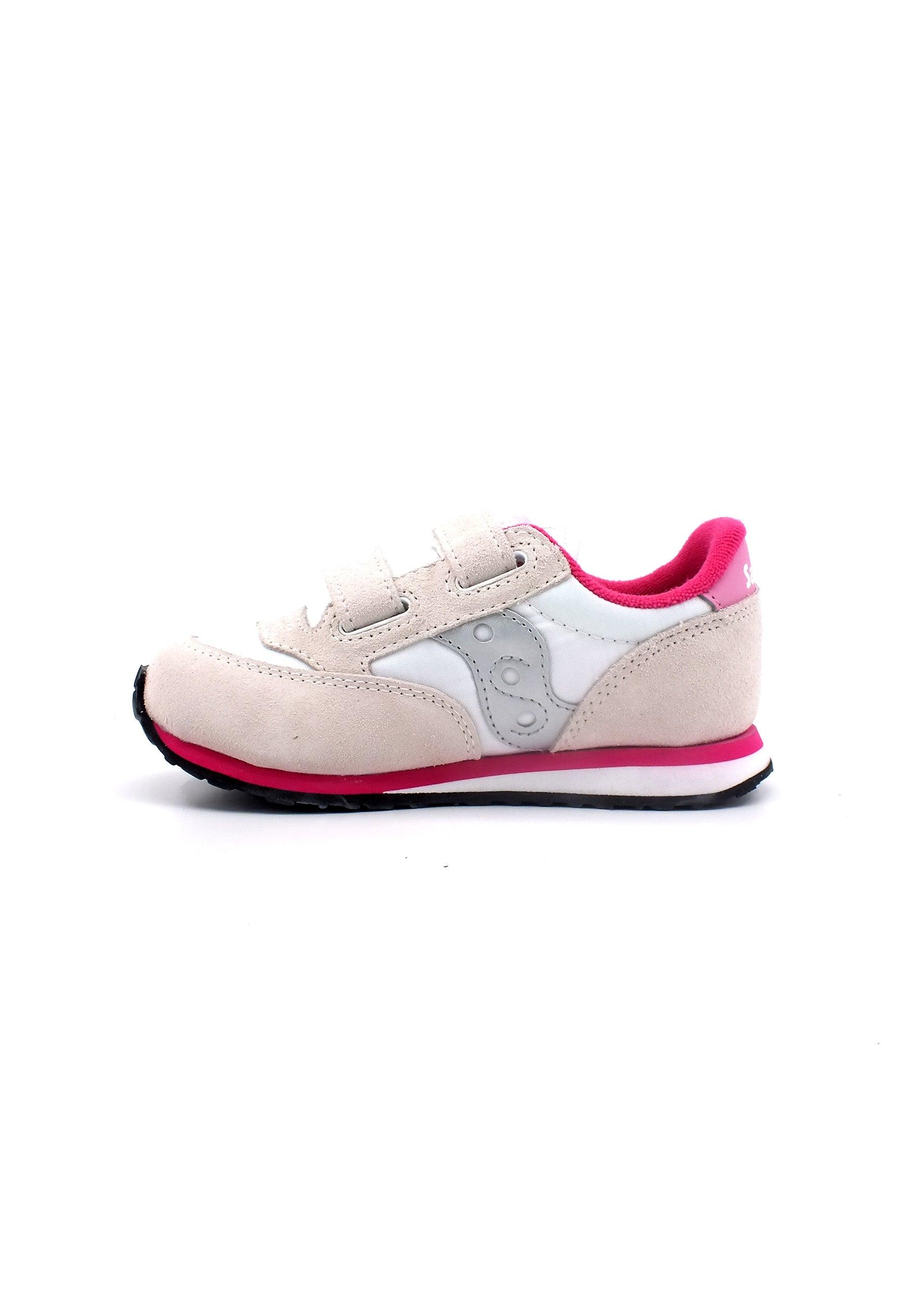 SAUCONY Baby Jazz Sneaker Bimbo White Silver Pink SL167024 - Sandrini Calzature e Abbigliamento