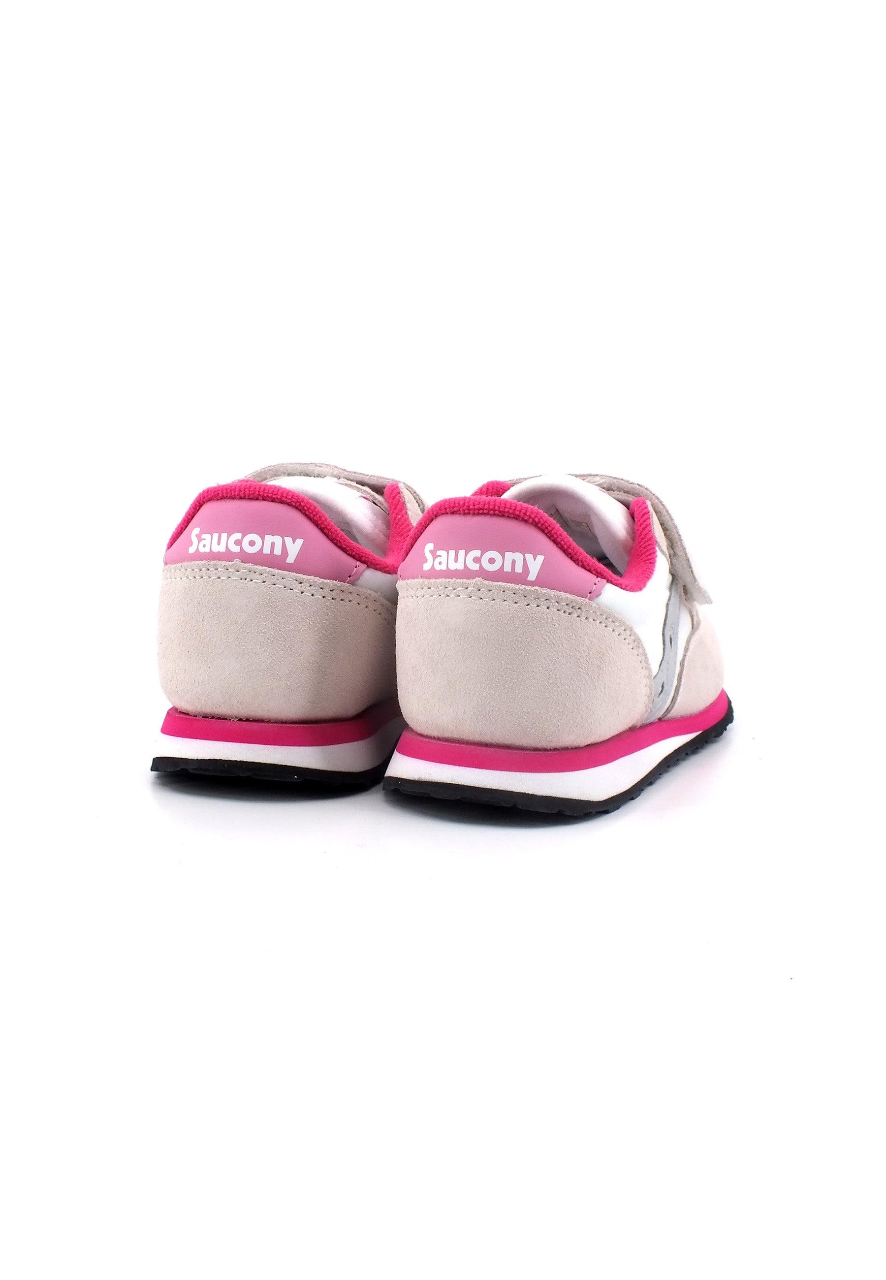 SAUCONY Baby Jazz Sneaker Bimbo White Silver Pink SL167024 - Sandrini Calzature e Abbigliamento